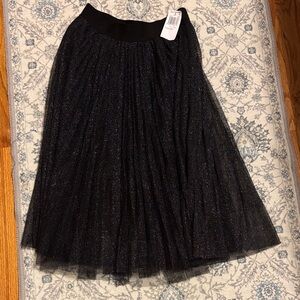 Molly Bracken Shimmering Black A-Line Skirt. One Size. New with tag.